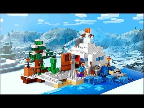 LEGO Minecraft 21120 Cнежное убежище Обзор конструктора Лего Майнкрафт на русском Варлорд Лего видео