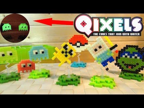 Квикселс СВЕТЯТСЯ - Qixels Дизайнер - Пиксельные игрушки - 8 Bit - Pokemon - Pacman - TMNT