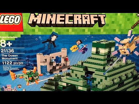 Лего Майнкрафт 2017 Подводная крепость (21136) и Верстак 2.0 (21135).  Видео обзор LEGO Minecraft