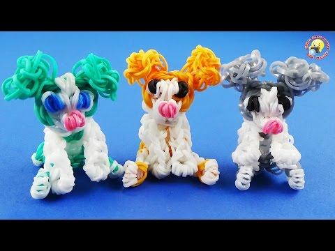 Фигурка щенка (собачка) из резинок Rainbow Loom DOG Puppy From The Loom Bands