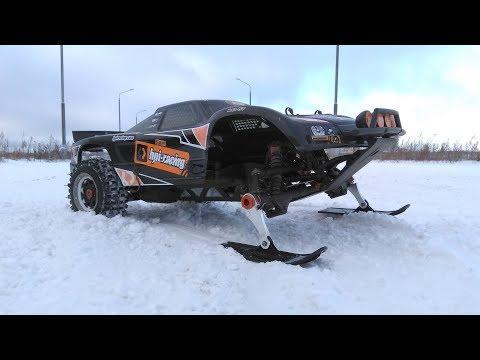 Бензиновая HPI Baja 5T на лыжах со злой резиной сзади! ... Баха 5T, часть 4