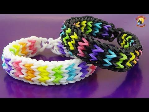 Браслет «Ziggle Zaggle» из резинок Rainbow Loom на станке Monster Tail