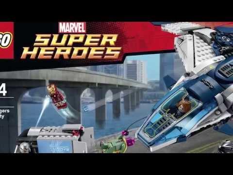 Lego 76032 обзор Супер герои на русском Погоня на квинджете Мстителей Super Heroes Quinjet City Chas