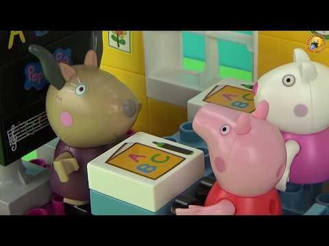 Свинка Пеппа в школе Мультик Приключение в Африке Играем Видео для детей Peppa Pig Play Doh School