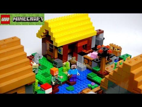 Лего Майнкрафт Фермерский коттедж в деревне LEGO Minecraft Обзор видео для детей